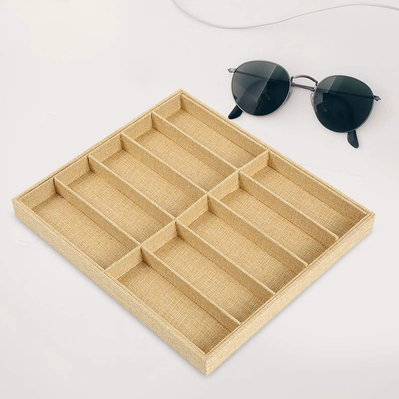 Sunglasses Organizer 10 Slot Collectables Dustproof Multifunctional Glasses Holder for Showcase Home Desktop Closet Dresser