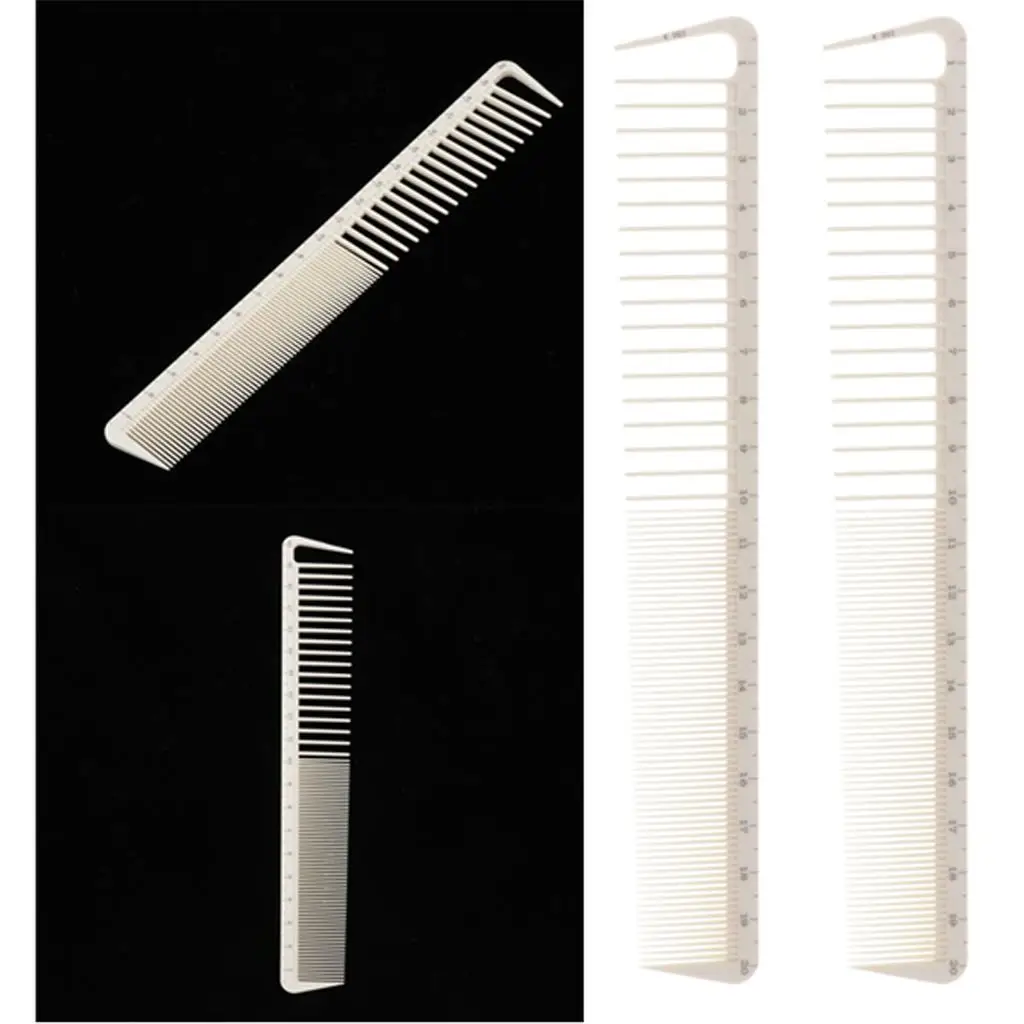 2 Pieces Resin  Hair Cutting Combs With Scales, Hairdressing Comb Heat Resistant Barber Comb  Hair Types