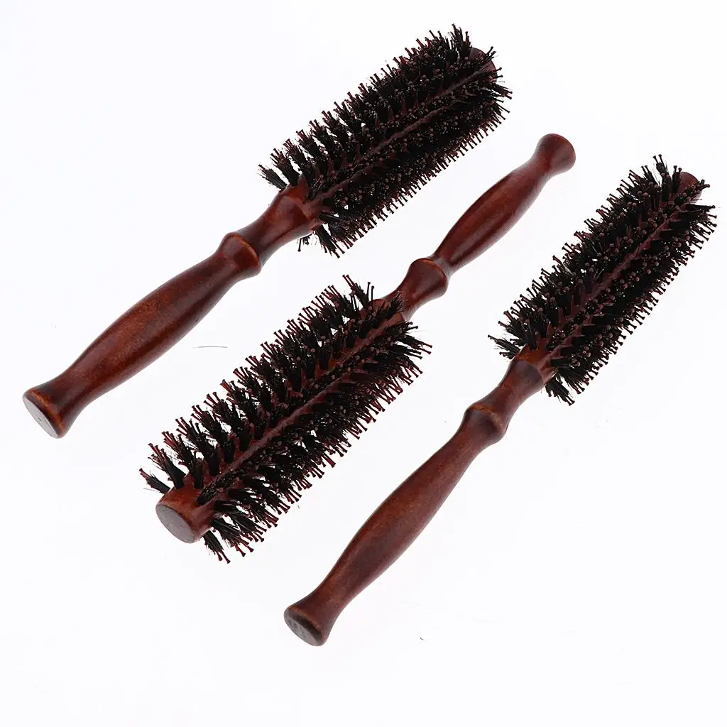 3Static Round Hairbrush Hair Curling Styling Blow Drying Rolled Brush