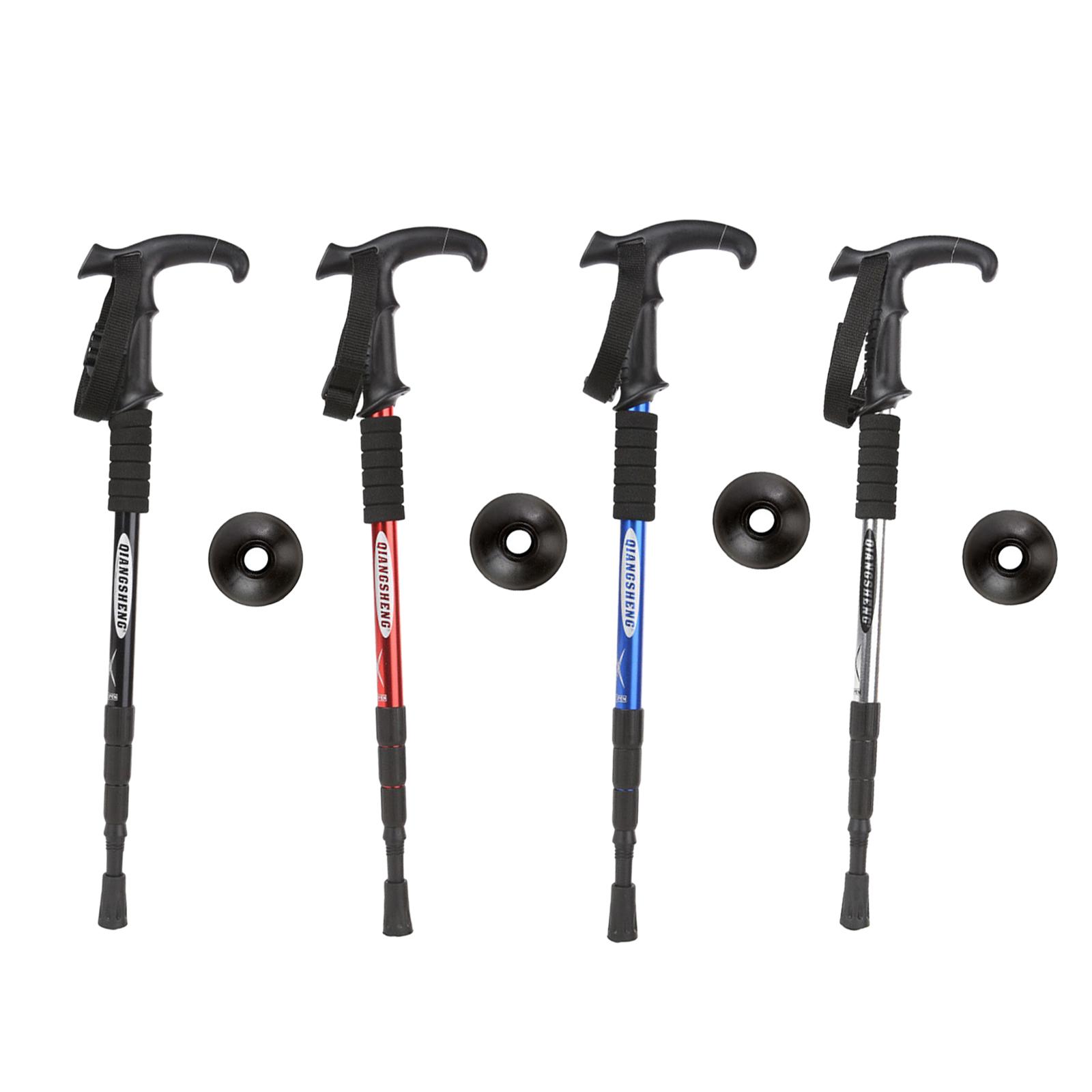 Aluminum Telescopic Elderly Walking Cane Anti Rust Anti Slip Rubber Handle