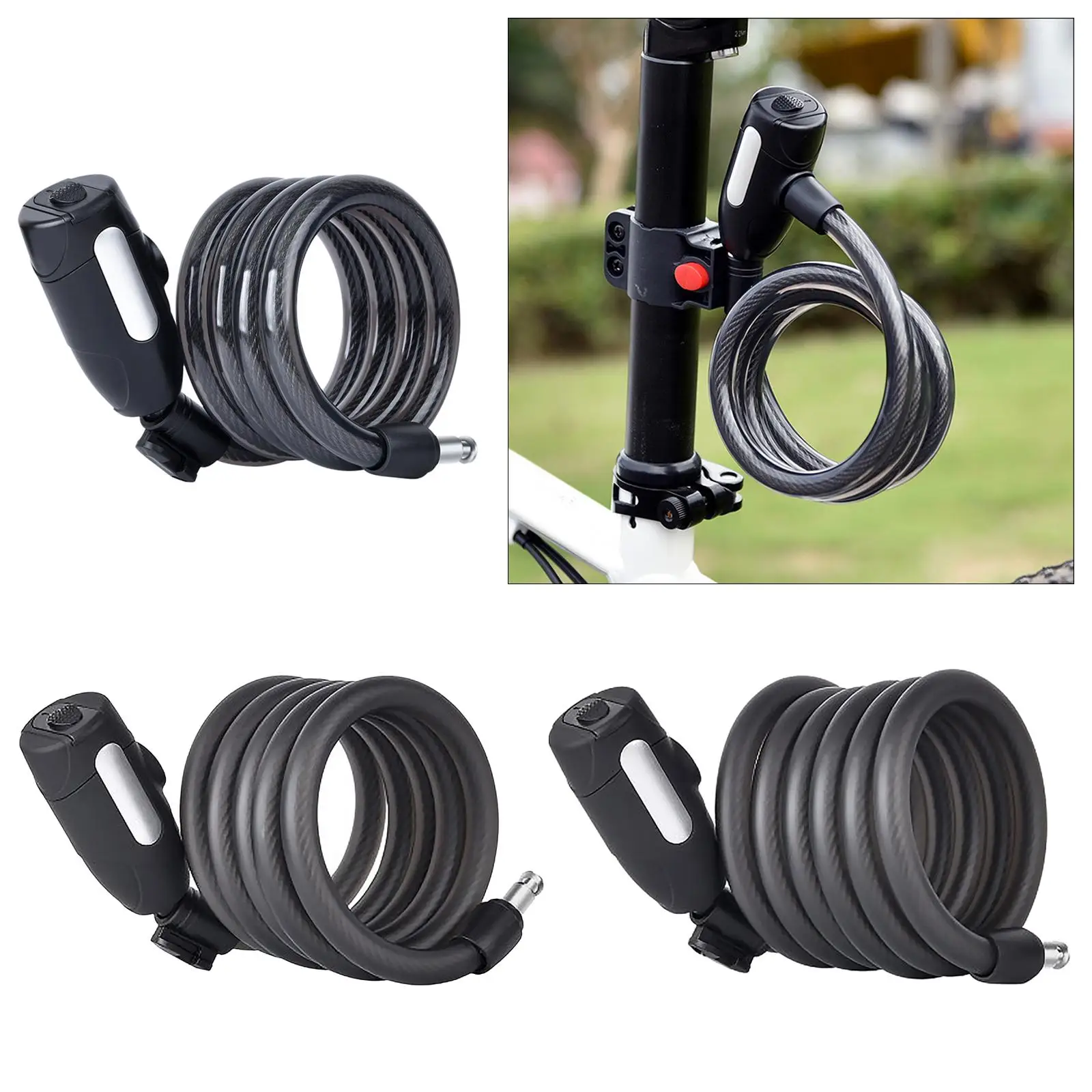 Bike Lock Cable, Heavy Duty, Chain with Bike