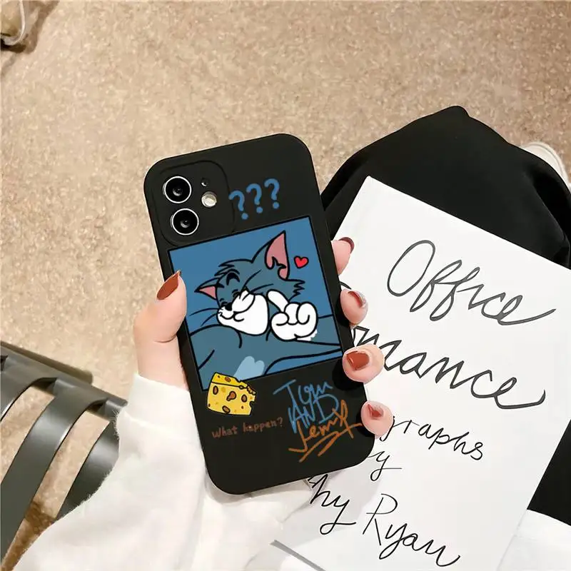 iphone 13 pro max case clear Cute Tom And Jerry Couple Phone Case Funda Shell For IPhone Xs X Xr 6 6s 7 8 Plus 13 12 11 Pro Max Mini SE2020 Luxury Cover iphone 13 pro max cover