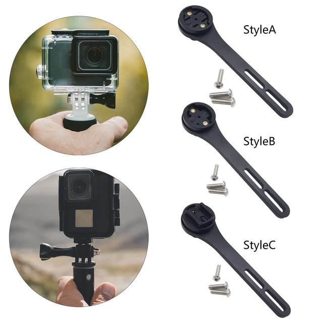 Aluminium Alloy Bike Computer Mount W/ Stainless Steel Screws Bracket Camera Adapter Speed Meter Stand for Cycling Accessories