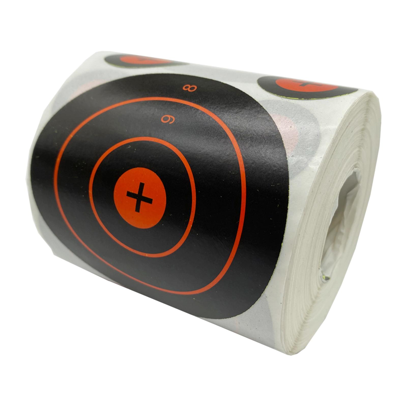 Roll of 3in Splash Targets Shooting Exercise Reactive Bright Fluorescent Sporting Goods High Visible Target Stickers