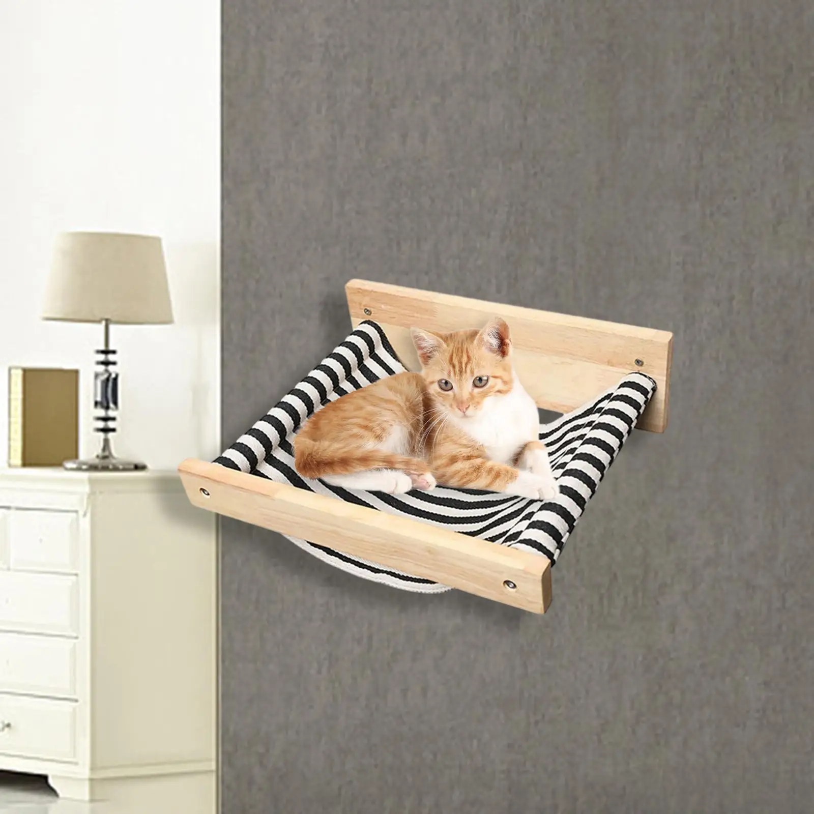 Cat Hammock Wall Mounted Lounging Comfortable Cat Perches Kitty Beds Perches