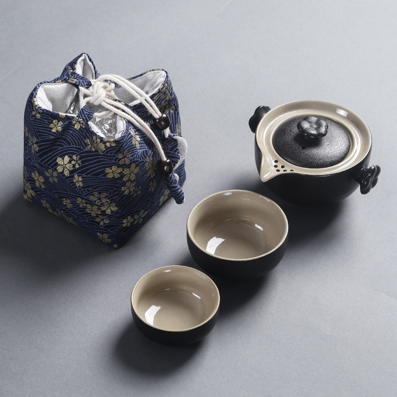 Description Picture 5 of itemTea Ceremony Utensils Cloth Bag, Travel Tea Set Storage Bag, Teacup Teapot Packing, Fabric Drawstring Bag