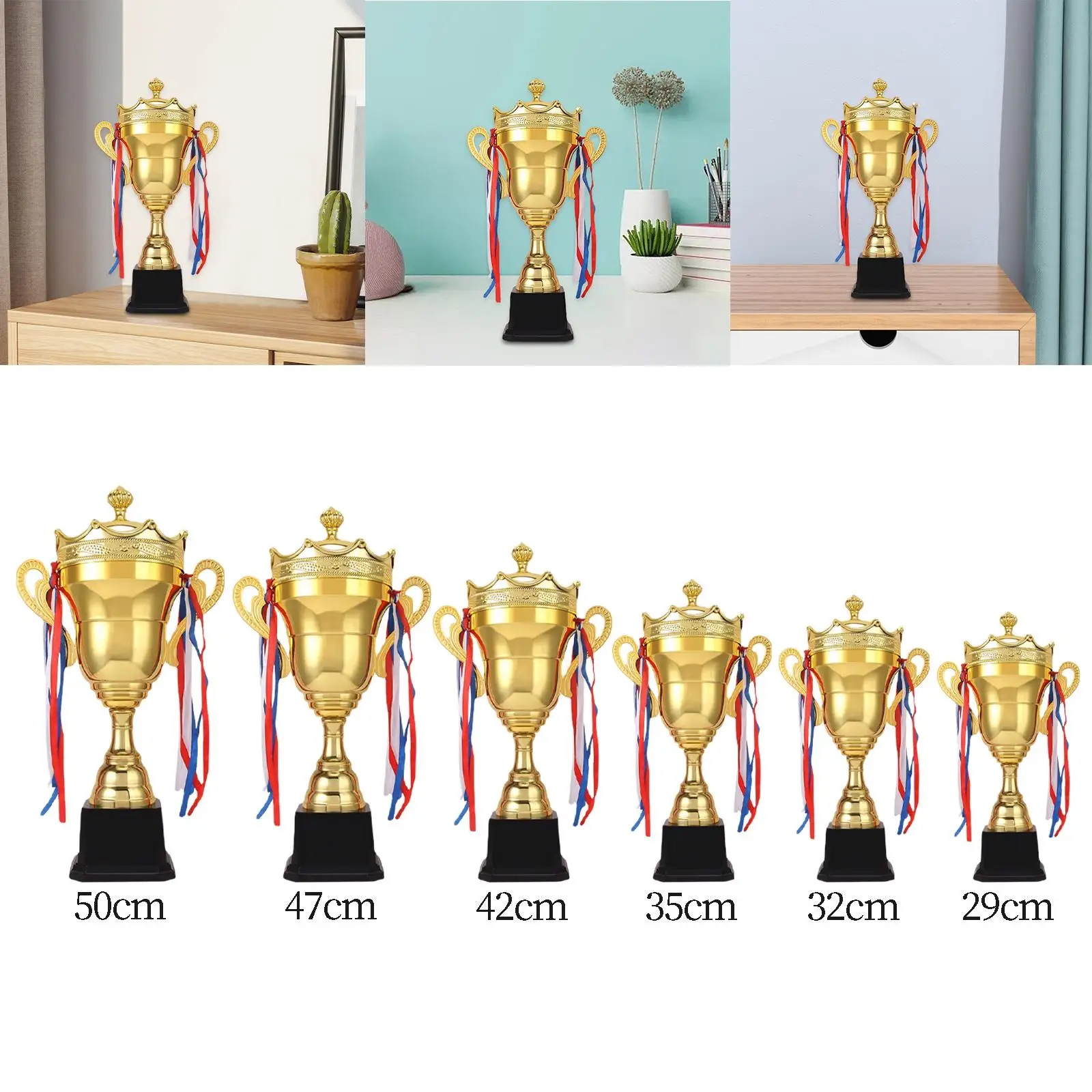 Trophy Cup Decorations Keepsake for Award Competitions Sports Championships School Tournaments Soccer Football League Match