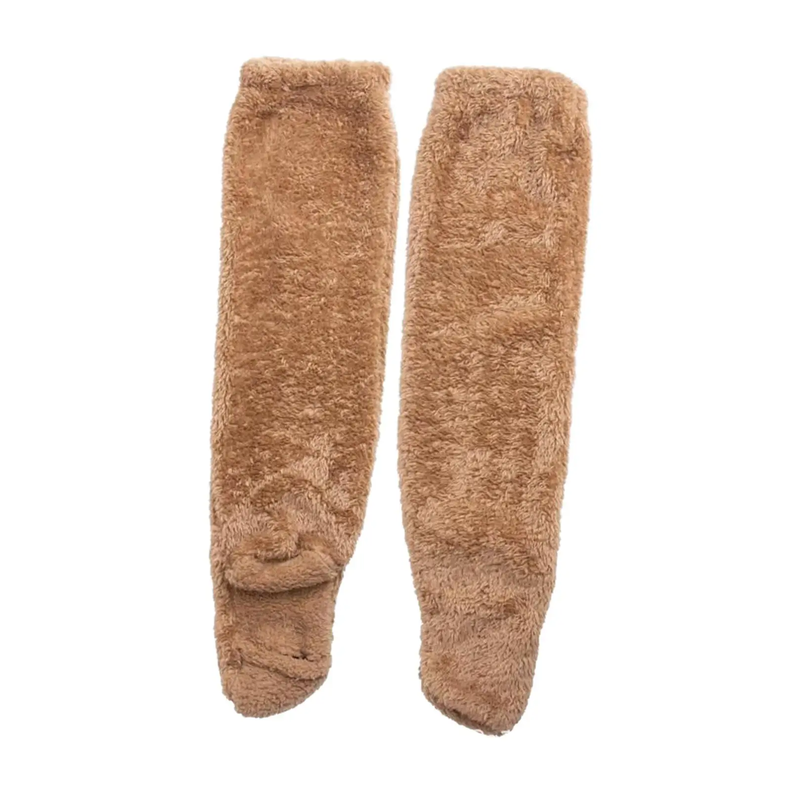 Thigh High Socks over Knee High Boot Stockings Plush Leg Warmers Slipper Stockings for Home Living Room Bedroom Office Winter