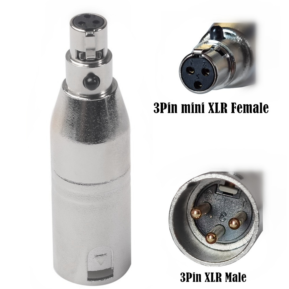 Title 4, 3pin Mini XLR Male Female to XLR Male Female A...