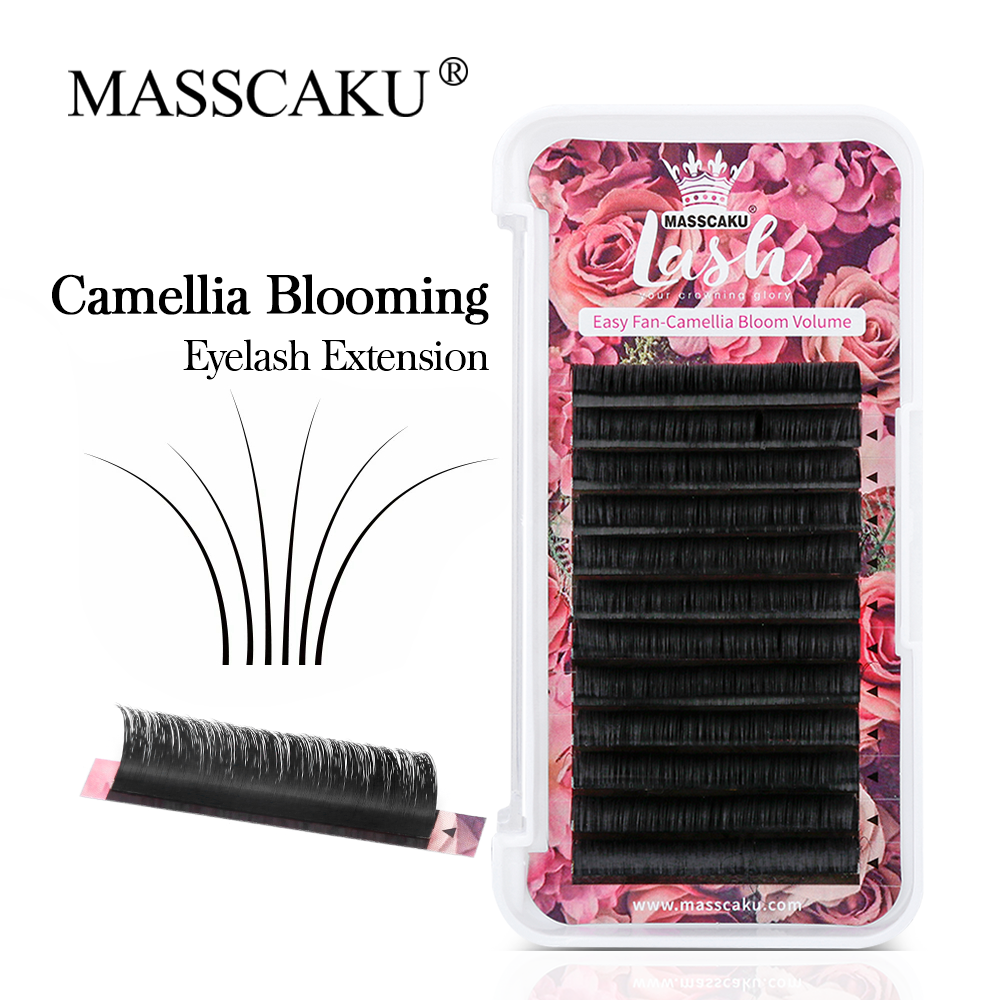 Best of MASSCAKU Easy Fanning Lashes Fast Bloom Automatic Flowering Russian Volume Eyelash Natural Faux Mink Eyelashes Extension Reviews & Tips