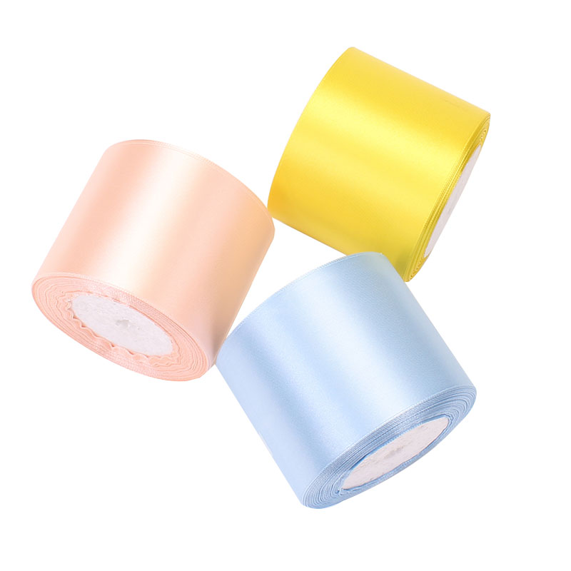 Description Picture 6 of item25 yards/roll 75mm Single Face Satin Ribbon Webbing Decoration Gift Christmas Ribbons Table and chair backrest decoration bow