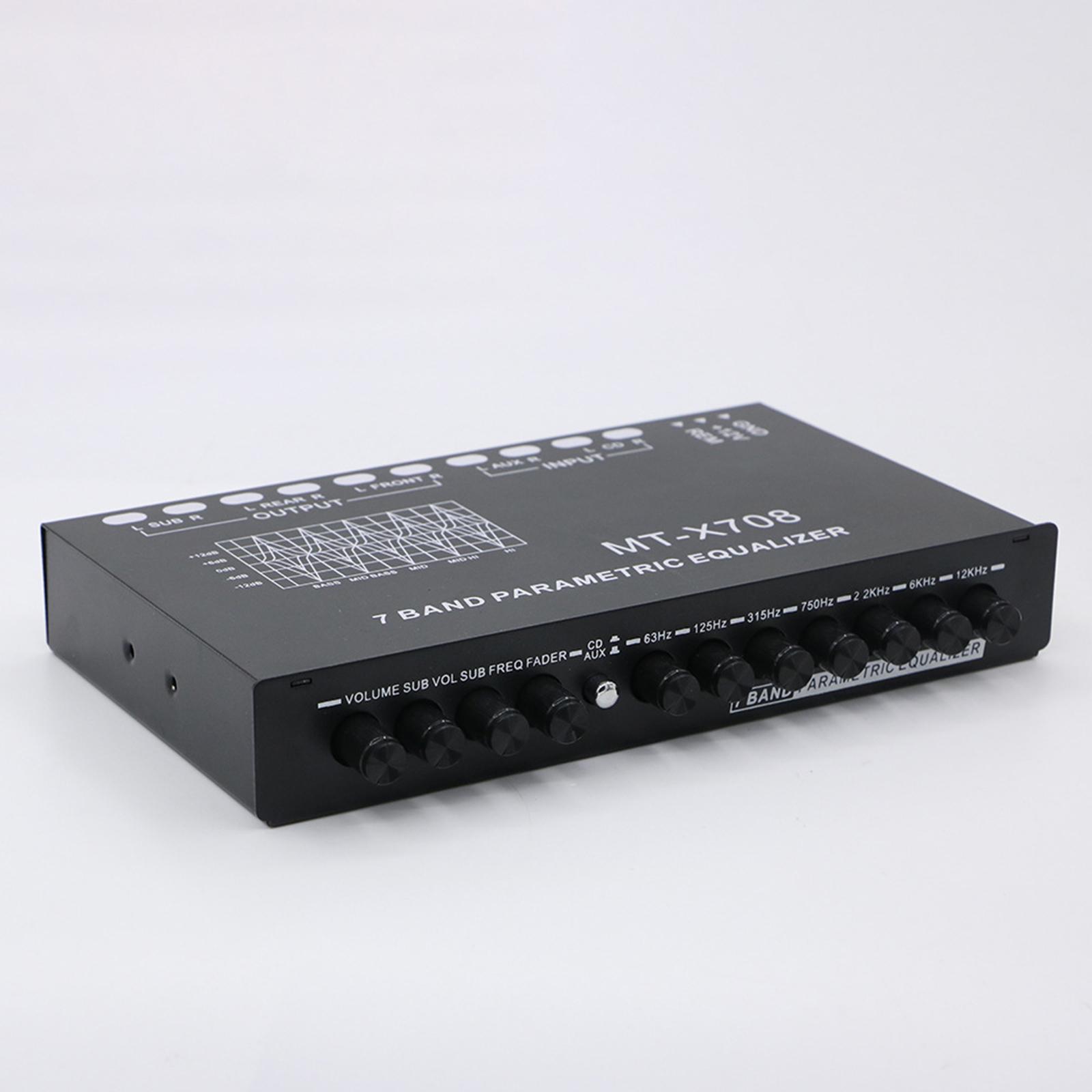 Title 4, 7 Band Parametric Car Audio Equalizer Adjustabl...