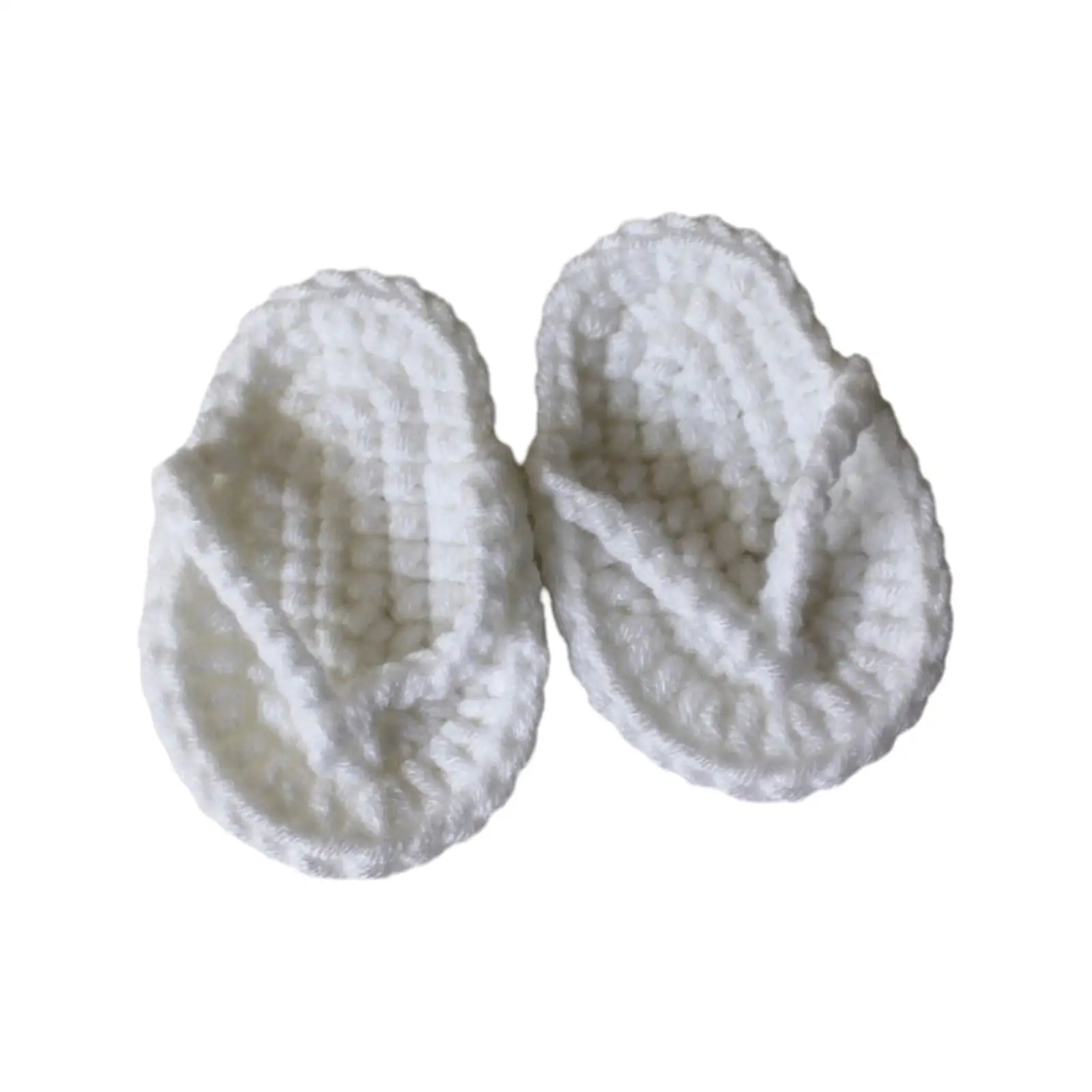 Infant Slippers Newborn Props Cozy Shoes 2.75inch Hand Knitting for Newborn Infant Baby Decors Crochet Solid Baby Slippers 1Pair