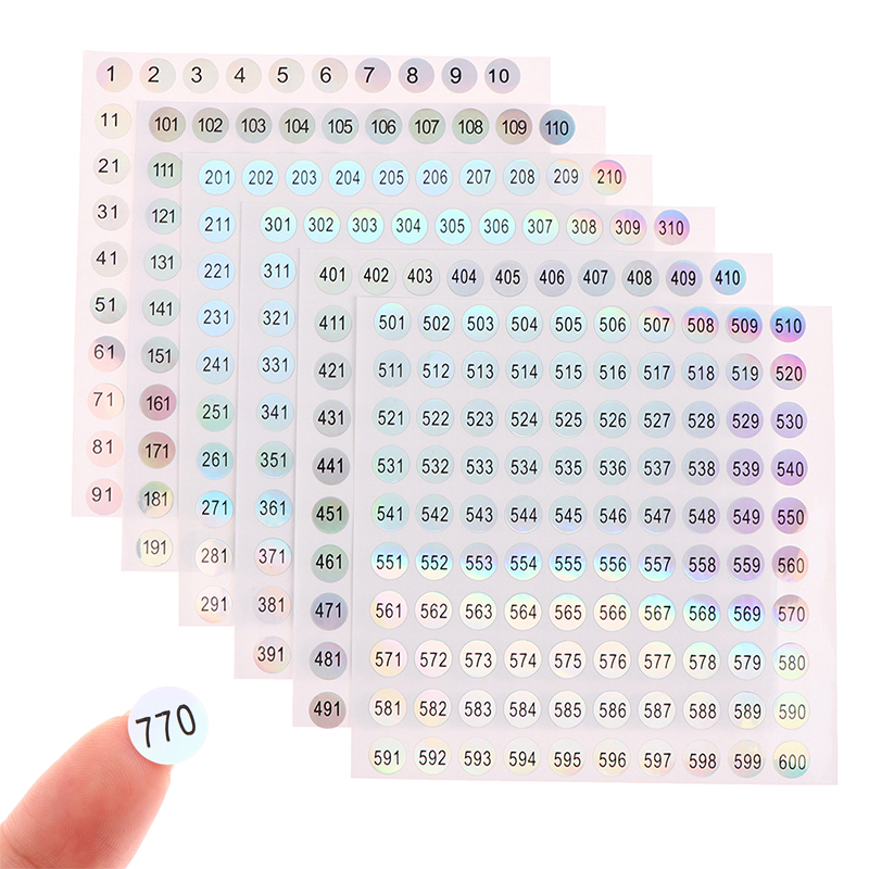 Best of 1 Sheet Waterproof Digital Label 1-1000 Laser Number Stickers Diy Self Adhesive Nail Polish Bottle Decal Number Tags Sticker Reviews & Tips