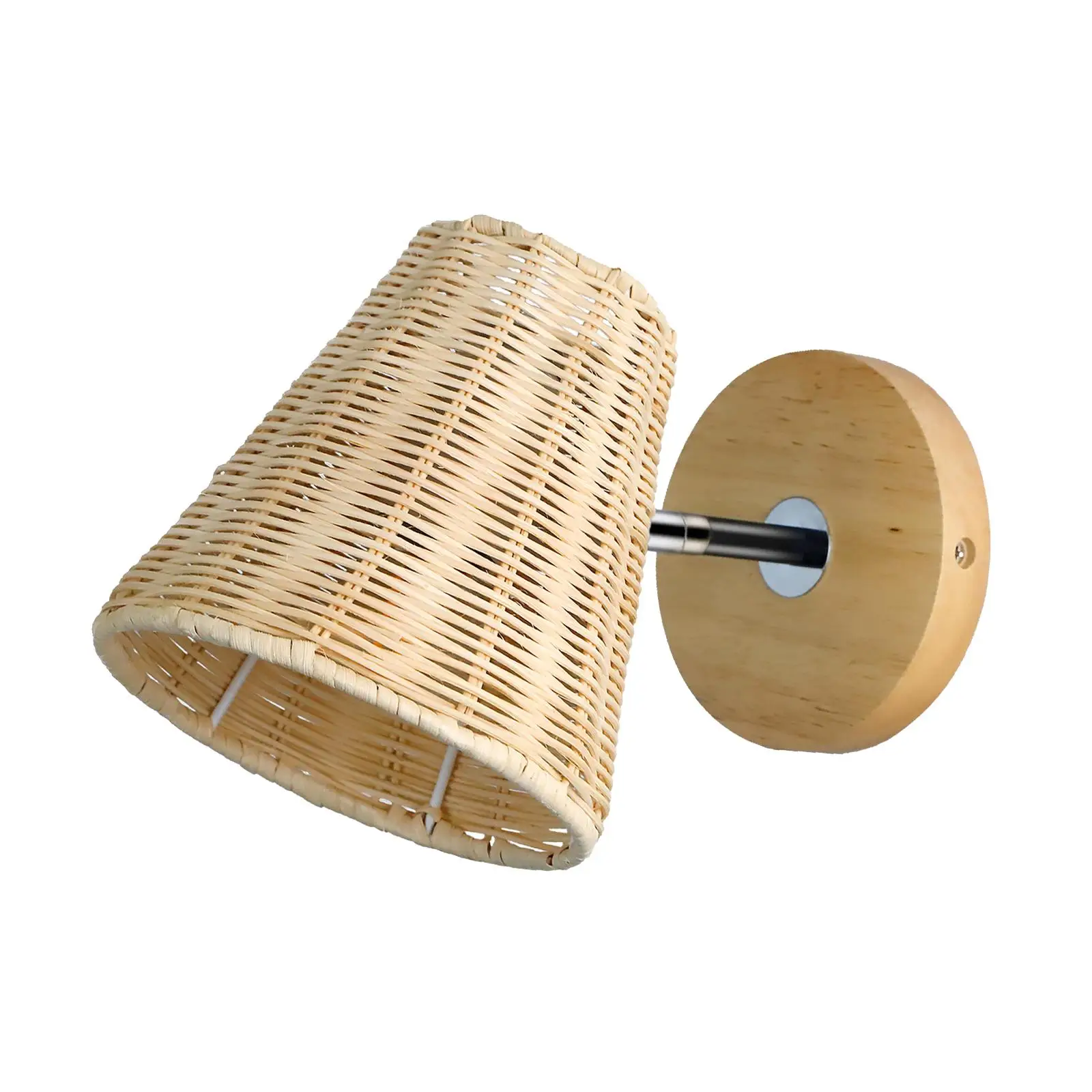 Rattan Wall Sconce Bohemian Woven Lampshade Wall Mounted Wall Light Bedside Lamp for Living Room Corridor Aisle Restaurant Hotel