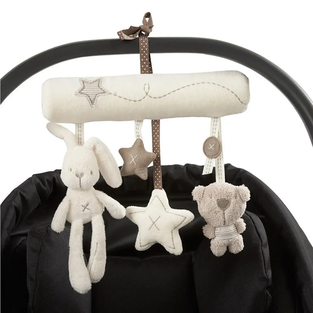 Durable Detachable Plush Stuffed Rattle Hanging Toy Entertainment