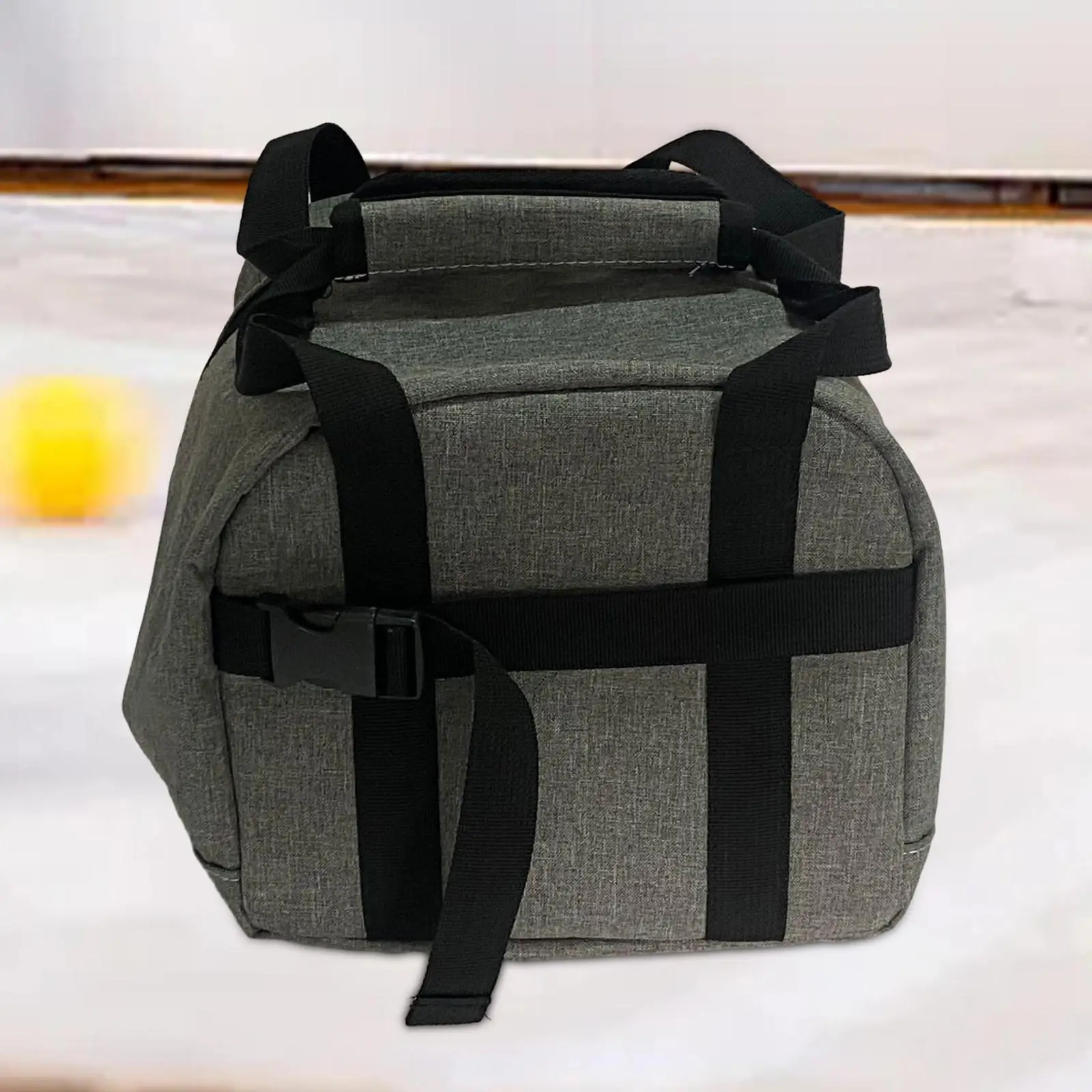 Single Bowling Ball Bag Durable Double Zipper Compact Easy to Carry with External Mesh Pocket Oxford Cloth Handbag for Women Men