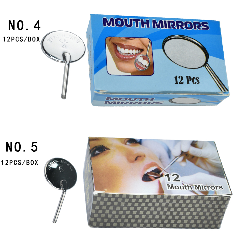 Best of 12Pcs / box Dental Exam Mirror Head Mouth Reflector Oral Endoscope Mirrors Stainless Steel Dentistry Whitening Tool Equipment4 #5 # Reviews & Tips