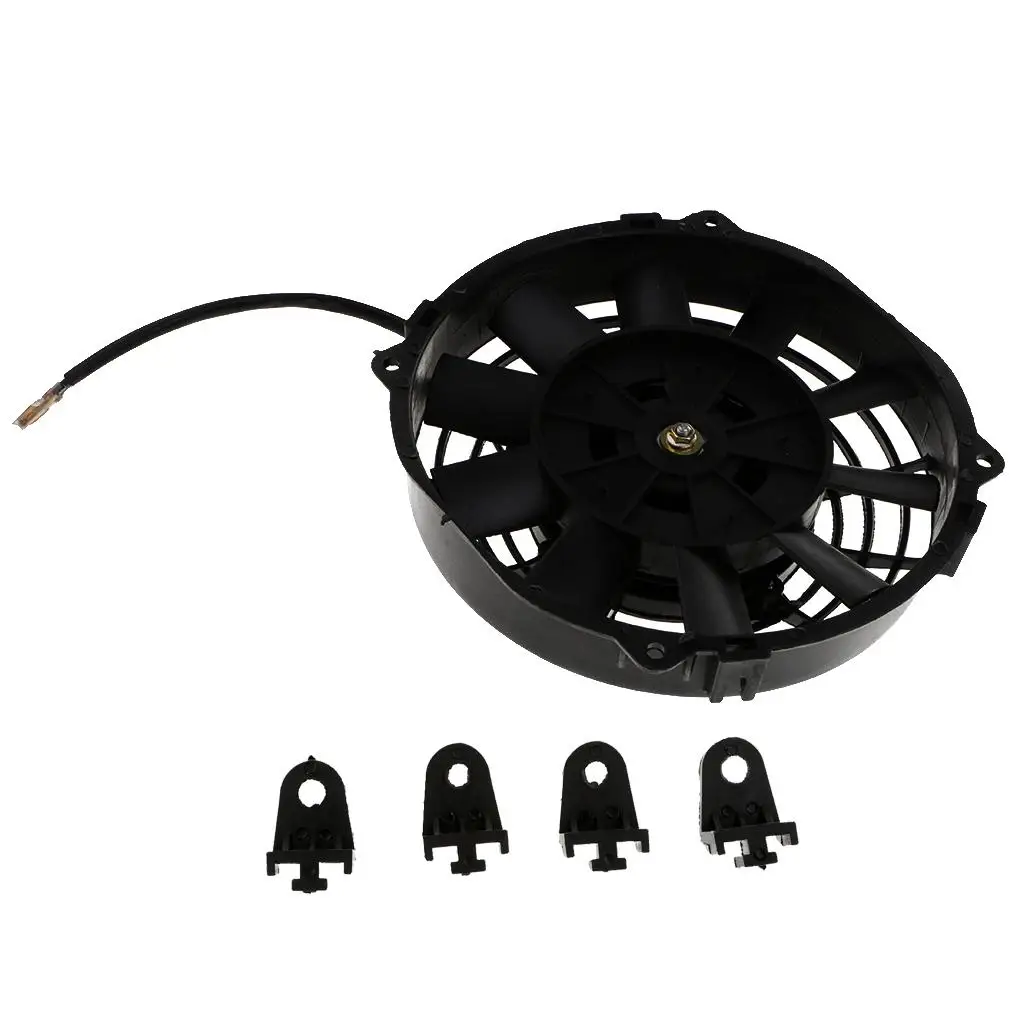 8 Inch 12 V 80W Cooling Fan Universal for Vehicles, Double Ball Bearing Motors