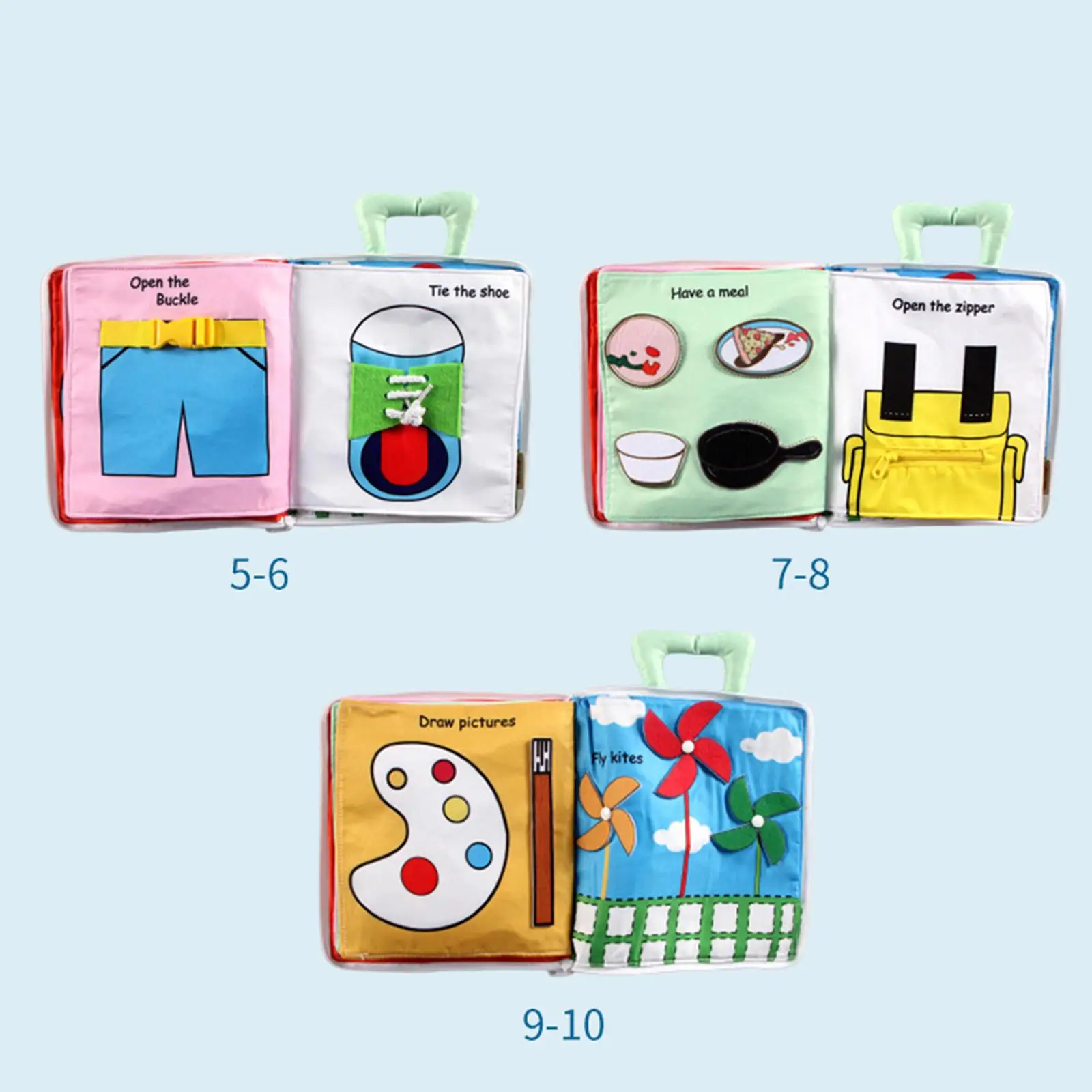 Baby Cloth Book Baby Stroller Toy for Newborn 0-24 Months Birthday Gifts