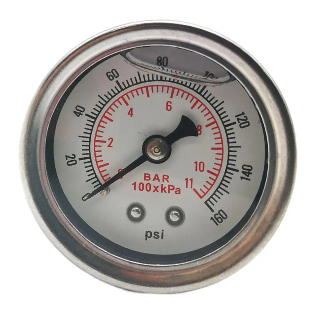 Fuel Pressure Regulator gauge 0-160PSI/ fuel/oil Gauge 1/8 NPT