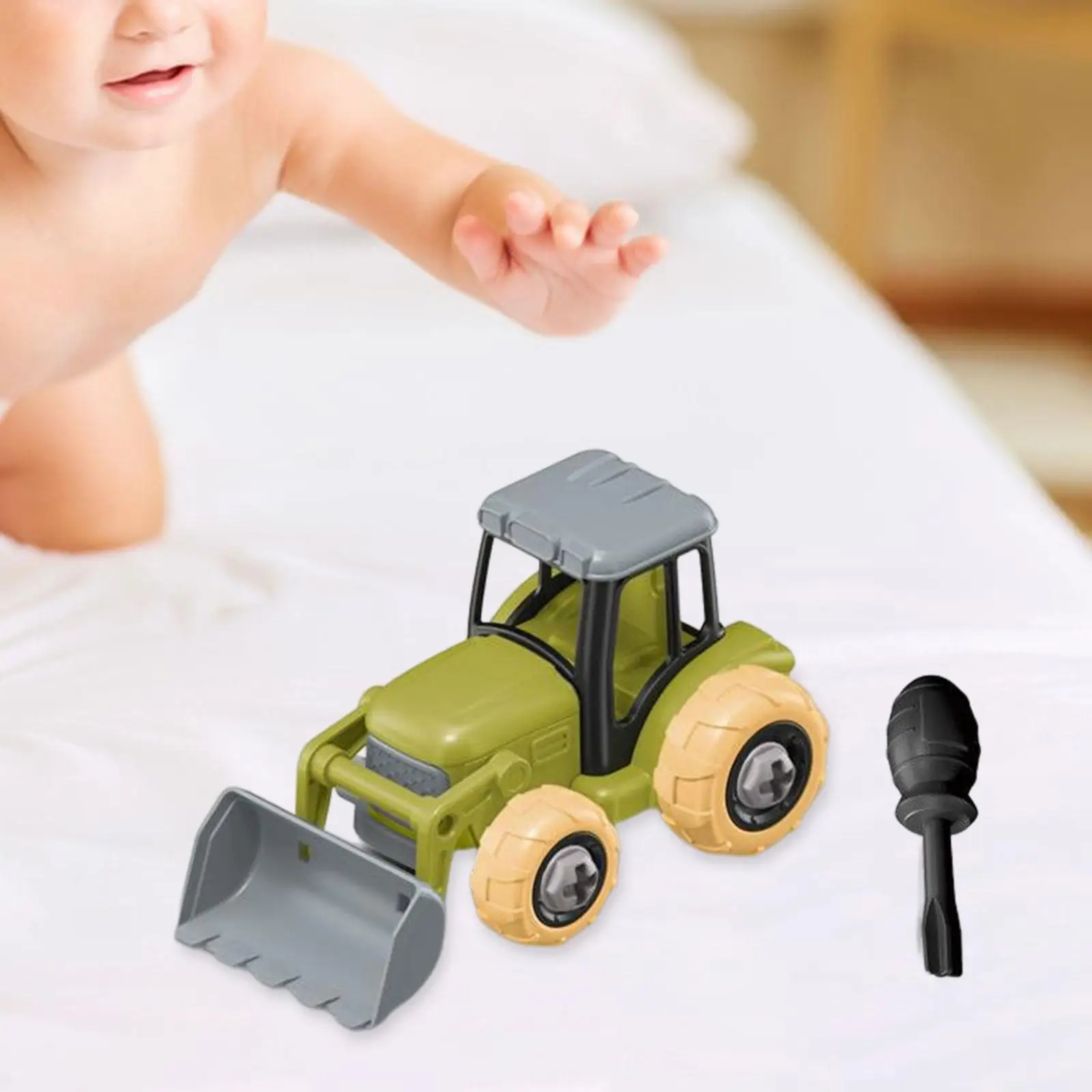 Take Apart Toy Excavator Truck W/ Screwdriver Construction Vehicles Building Excavator Toy for 3 4 5 6 7 Year Old Birthday Gifts