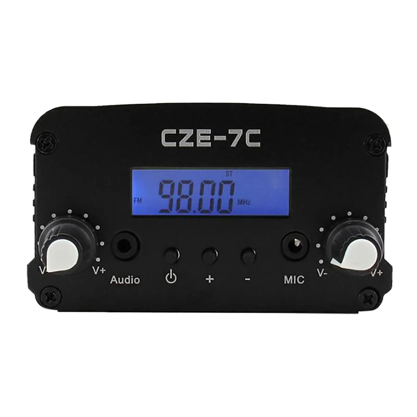 Wireless radio Transmitters NC FM Stereo Black Frequency 76-108MHz for Broadcast Station