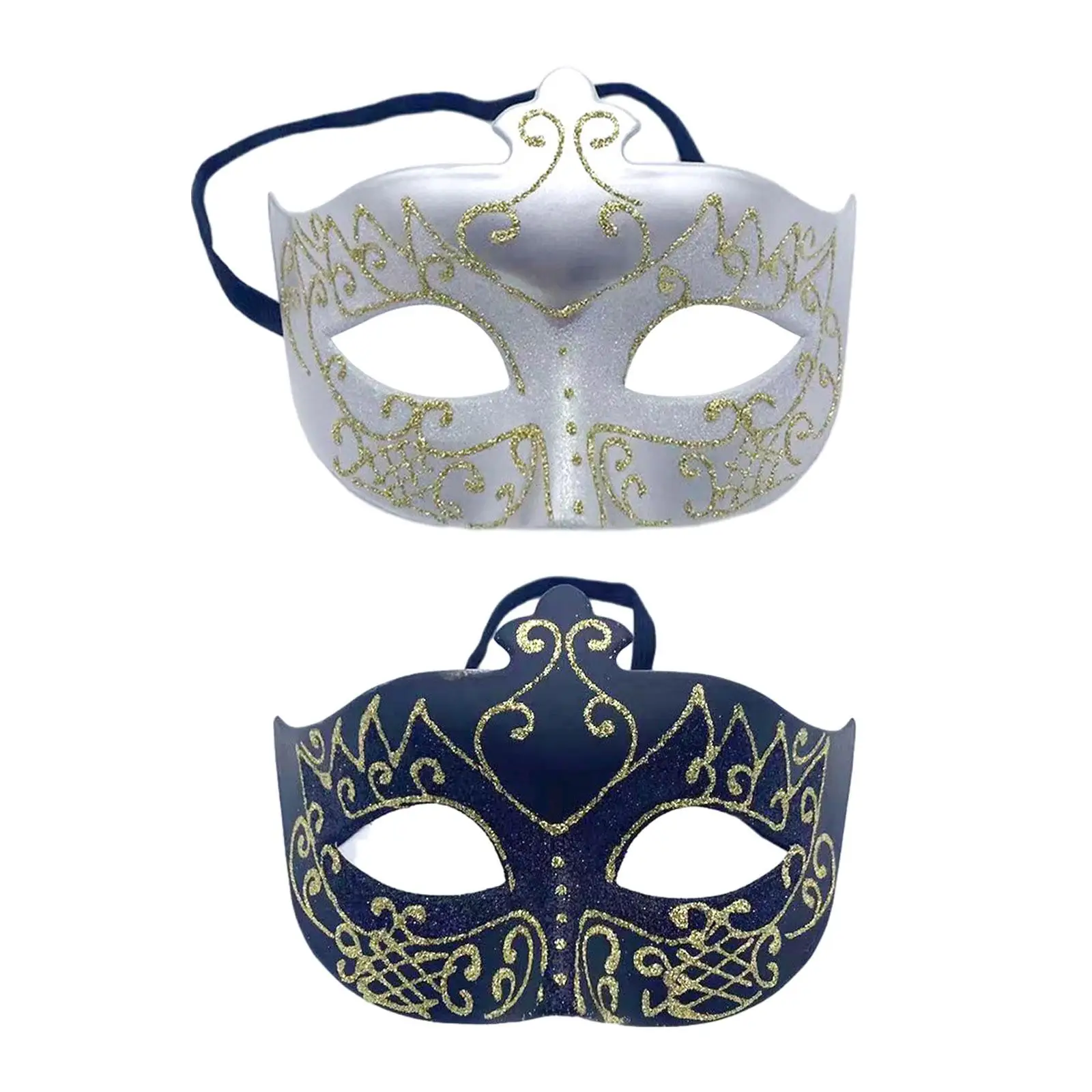 Masquerade Mask Cosplay Face Cover Decorative Costume Mask Half Face Mask for Halloween Dress up Holiday Party Favor Night Club