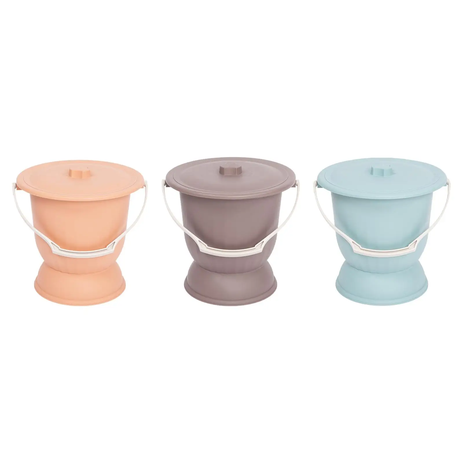 Handheld Spittoon with Lid and Handle Pot Urine Bucket Bottle Bedpan for Elder Woman Children Kids Adults