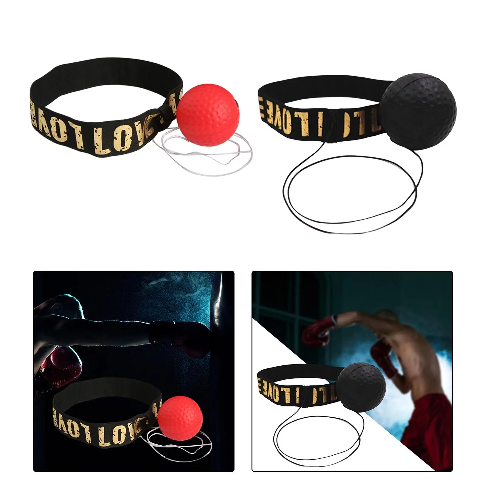 Boxing Reflex Ball Headband Mma Boxing Equipment React Reflex Balls for Agility Punch Practice Fitness Home Gym Sports Trainer