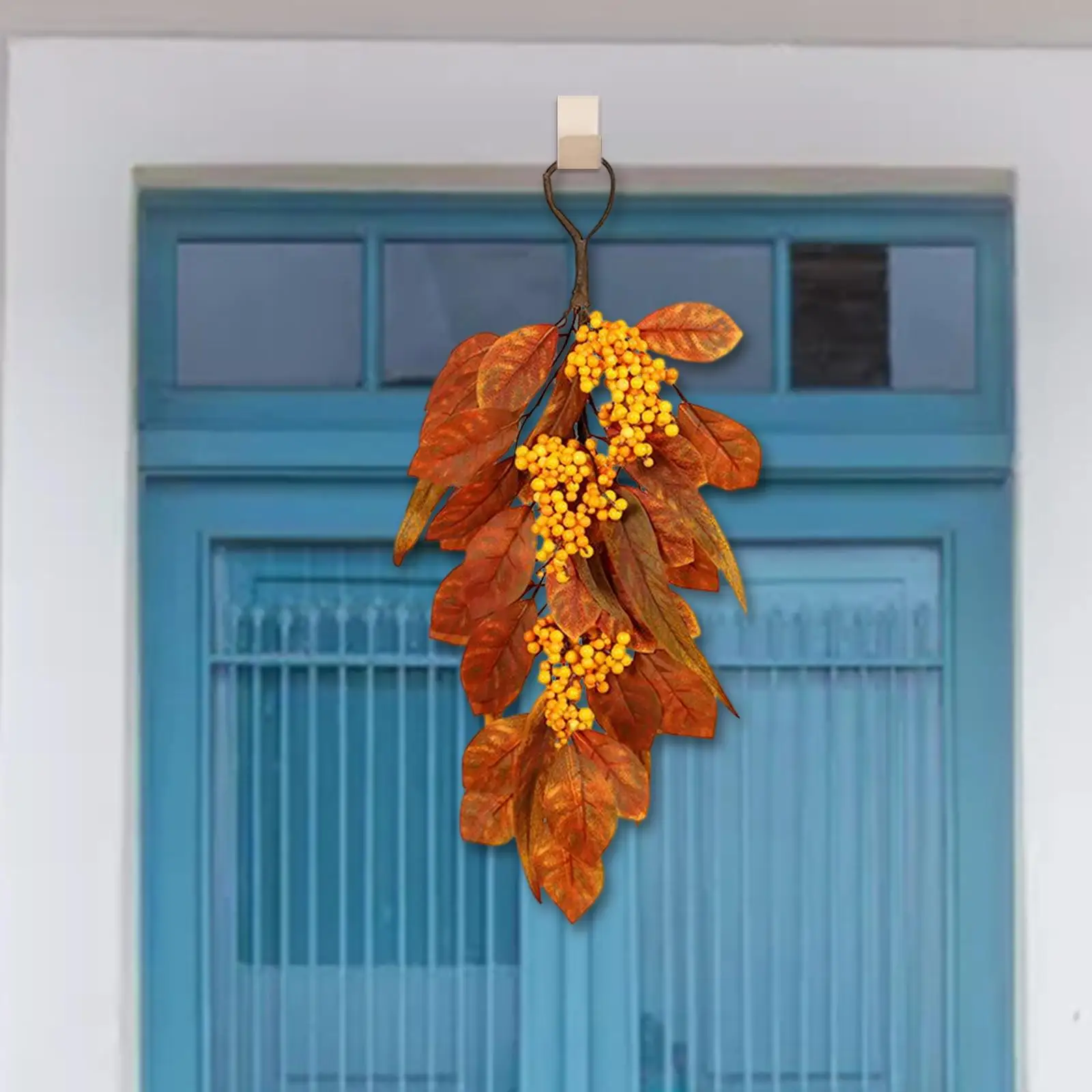 Hanging Fall Teardrop Swag 45cm House Garland Artificial Decorative Swag for Wedding Fall Branches door Decorative