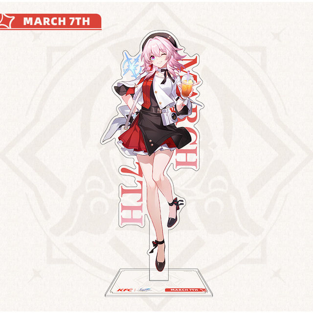 Honkai Star Rail KFC Anime KeyChain March 7th Dan Heng Pom