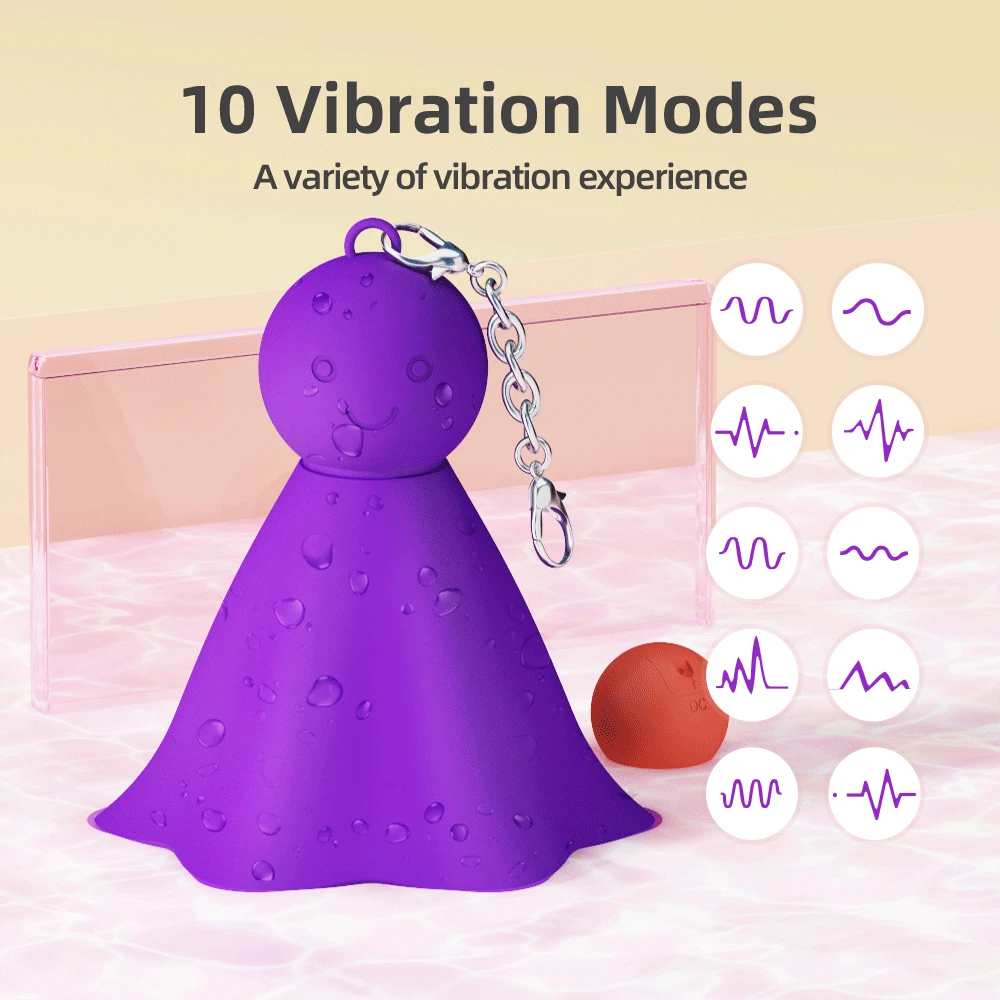 Mini Breast Vibrator 10 Mode Nipple Stimulation Licking Vibrator Breast Massage Couple Flirting Breast Sex Toys for Women Man