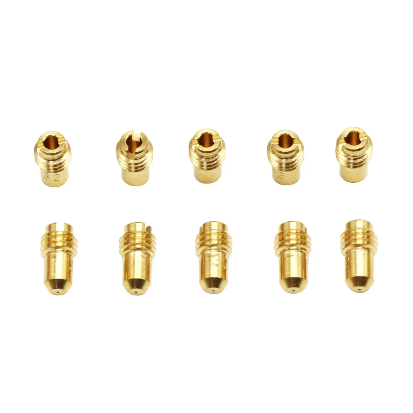 10 Pieces Slow Pilot Idle Jet High Strength Carburetor Main Jet for Dellorto Phbg Durable Easily to Install Attachment