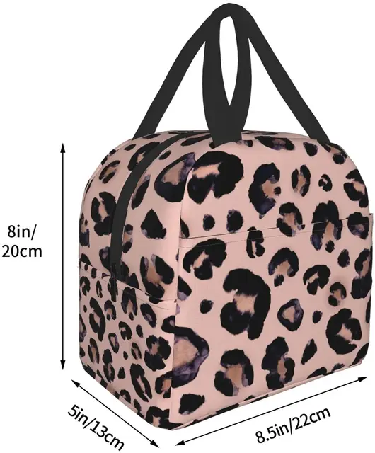 Preppy Aesthetic Pink Leopard Print Smile Insulated Lunch Bag Lunch  Container Thermal Bag Lunch Box Tote Office Picnic Men Women - AliExpress