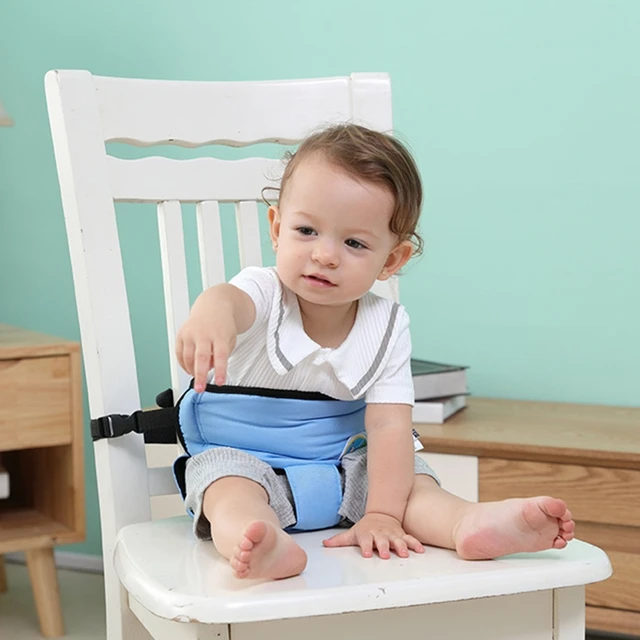 Cadeira Alimentação Bebê Assento Dobrável Infantil Criança Refeição  Portátil (Azul)