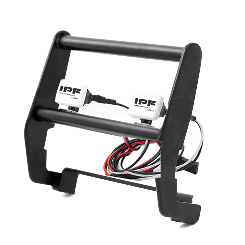 Edelstahl Anti Kollision Front Stoßstange Mit IPF Wort LED Scheinwerfer Für Traxxas TRX-4 Ford Bronco 1/10 RC Crawler Teile W23 – Detail 2