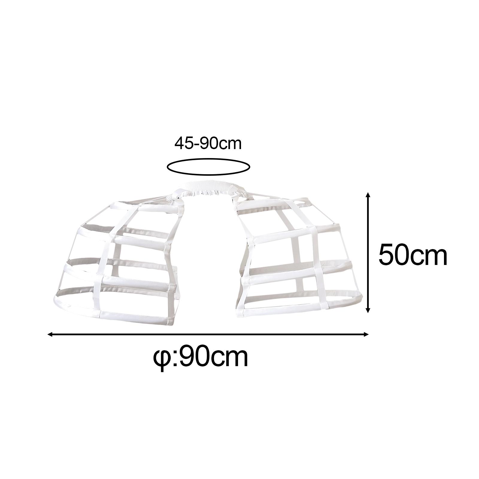 Crinoline Underskirt Pannier Cage Hoop Skirt Bilateral Petticoat Girls Adjustable Hoops Pannier Petticoat for Prom Wedding