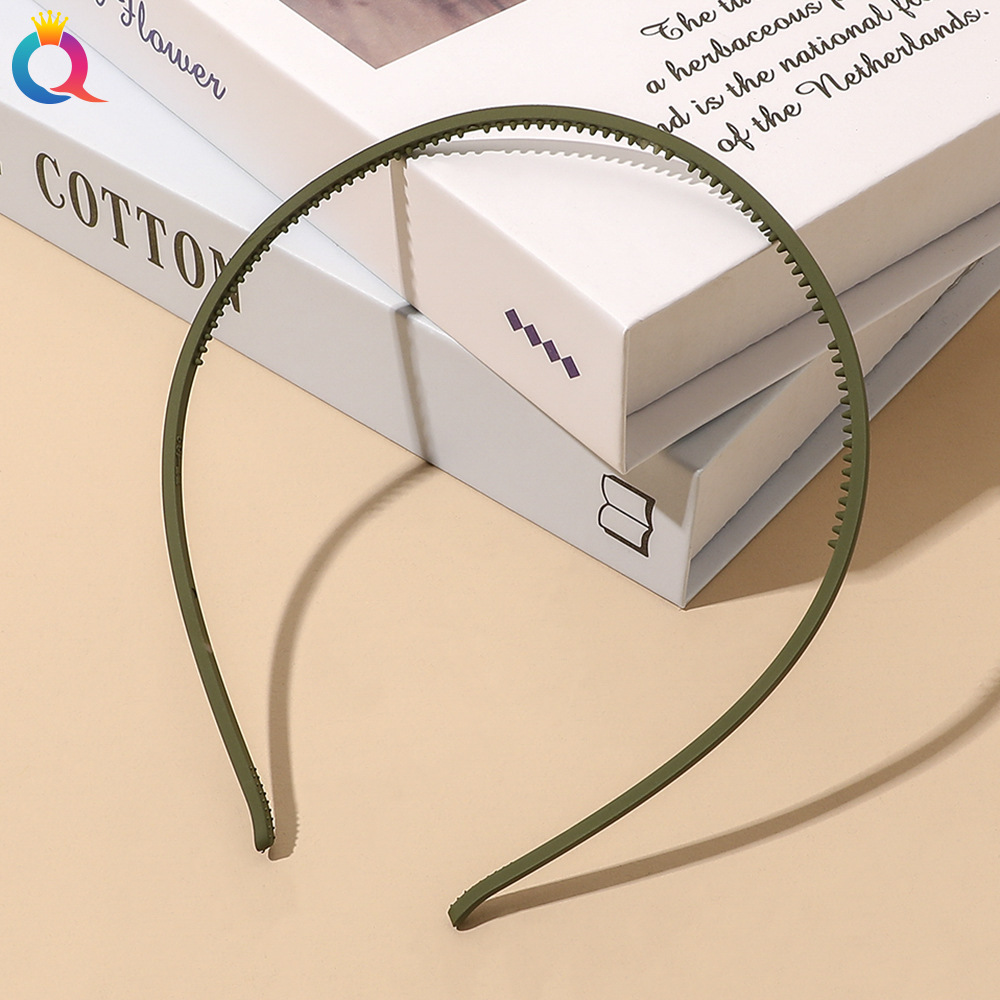 4mm Wide Thin Plastic Plain Headband for Women Girls Matte Hair Bands Teeth Comb DIY Skinny Hair Hoop Sport Hair Accessories