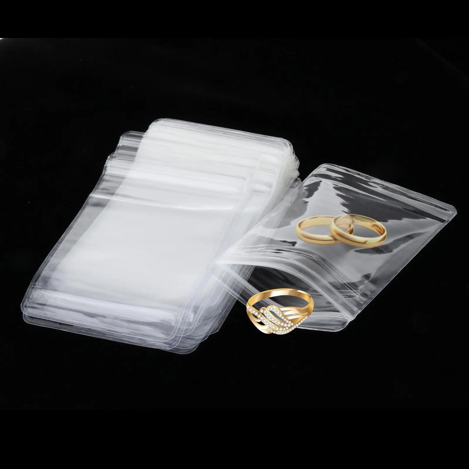 30Pieces Jewelry Storage Bags Clear Reusable Waterproof Small Packing Pouch for Holding Jewelry Rings Crafts Necklace Earrings