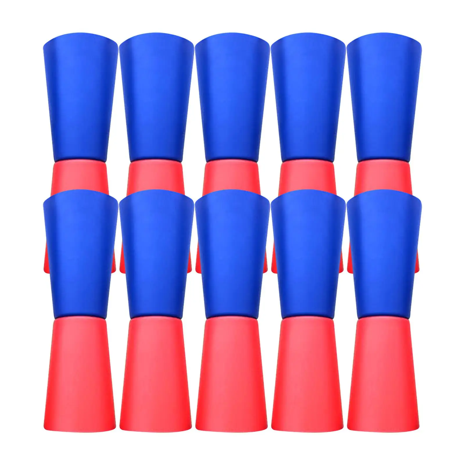 10Pcs Flip Cups Speed Agility Training Sport Equipment Reversed Cups for Football Kindergarten Basketball Gym with Storage Net