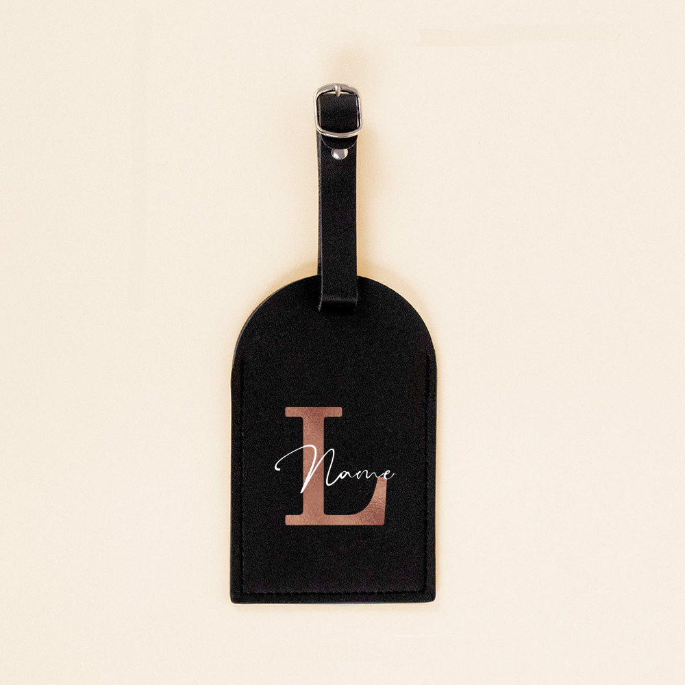 Personalised Initial with Name Monogram Luggage Tag PU Leather for Suitcase Baggage Handbag Tags Travel Bag Label Tag Best Gift 14 Sd453b3c196514a408731548231f4c14dc