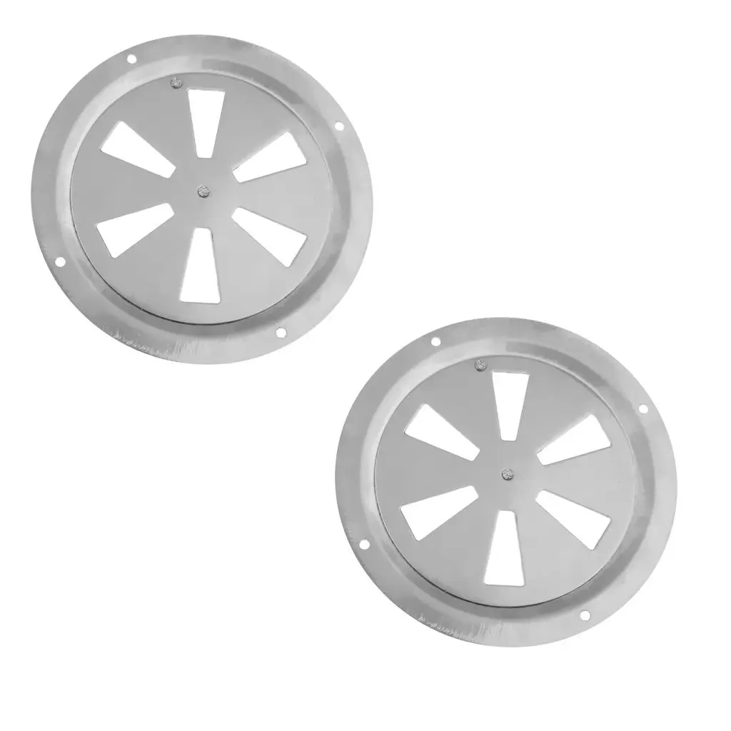 2pcs Round Butterfly Ventilator Vent Cover Stainless 5``  Hardware Parts