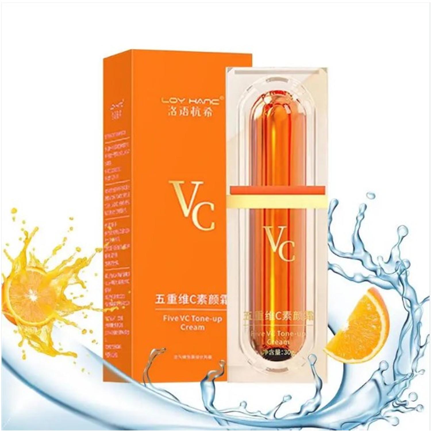 Best of Five Vitamin C Tone-up Cream 30g VC Whitening Brightening Concealer Natural Moisturizing Lazy Makeup Cream Cosmetic Dropshipping Reviews & Tips