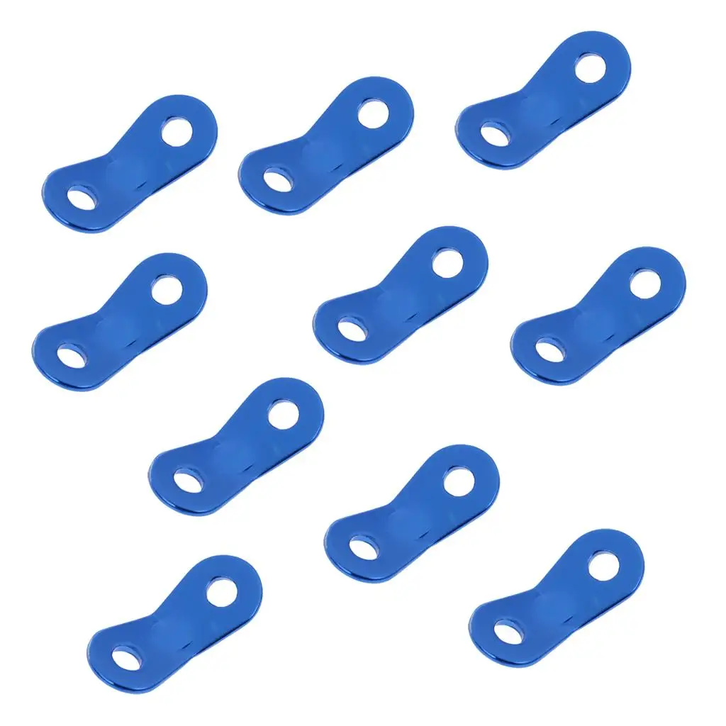 10pcs/set Aluminum Alloy Outdoor Camping Tent Guy Line Bent Runners Awnings Rope Adjusters Tensioners Blue/Coffee
