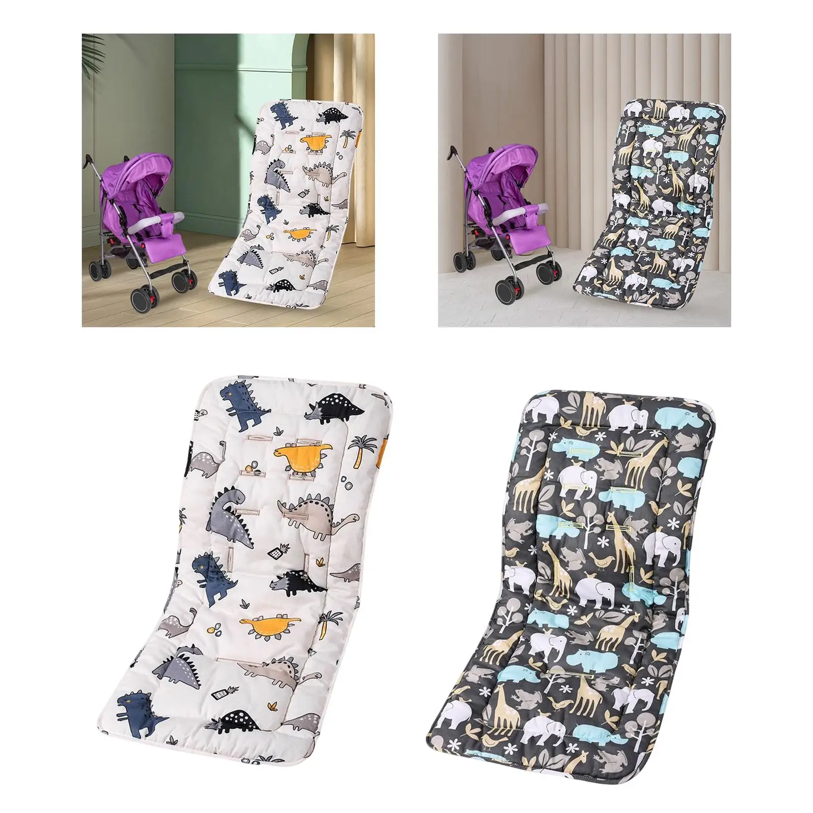 Fashion Stroller Cushion, Comfortable Non Slip Cushion, Stroller Mat for Pram Stroller  Accessories