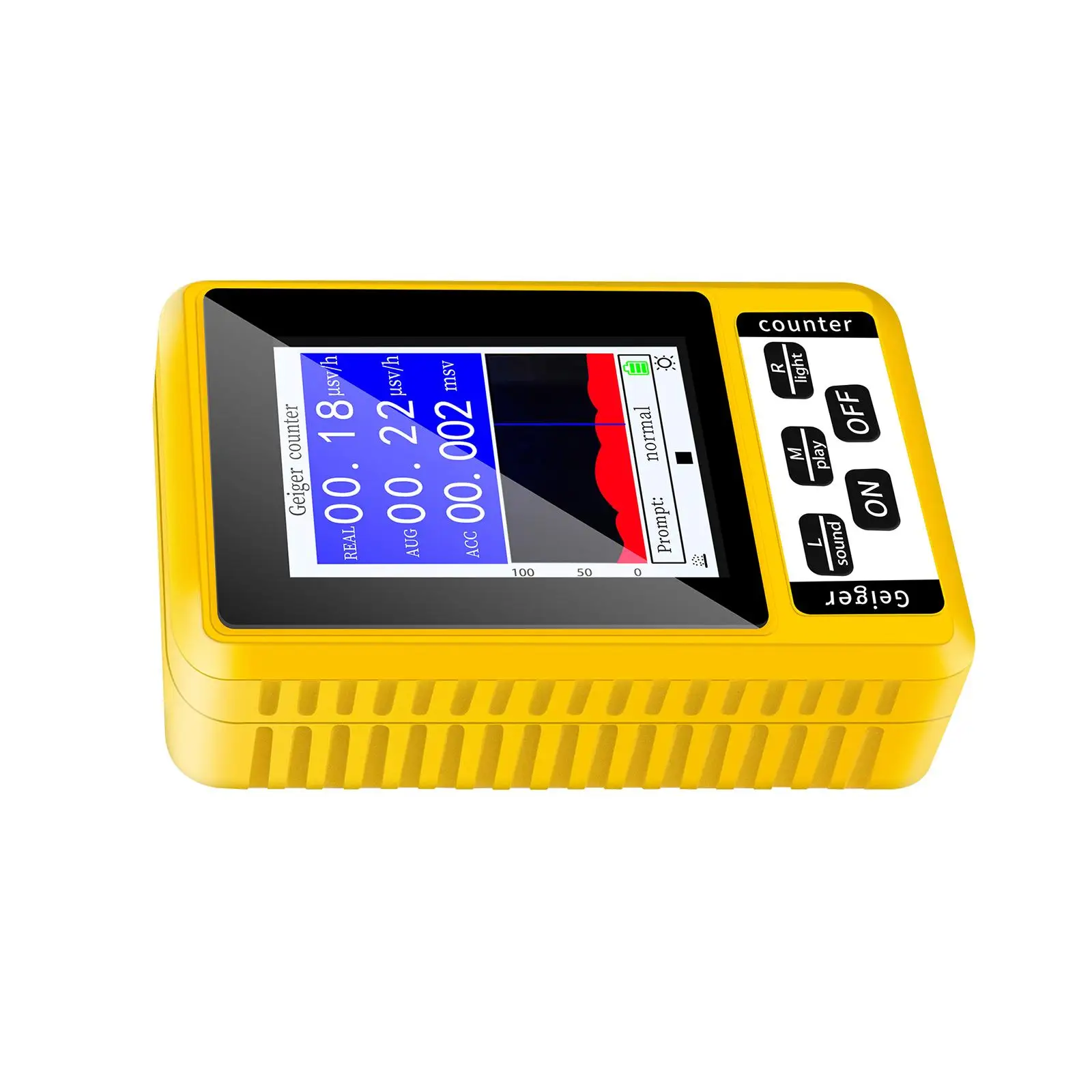 Radiation Dosimeter Monitor Tester Rechargeable Radiation Monitor Meter for Iron Nuclear Power Plants Nuclear Radiation Industry