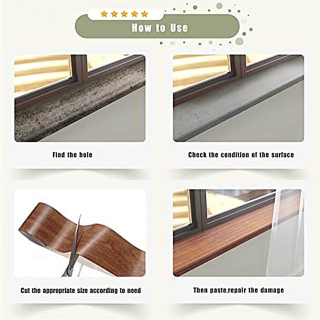 Rouleau De Ruban Adhésif Pour Rénovation De Meubles, 5 M/rouleau, Ligne De  Jupe, Réparation De Grain De Bois Réaliste, Adhésif Pour Conduit,  Décoration De La Maison - Bande - AliExpress