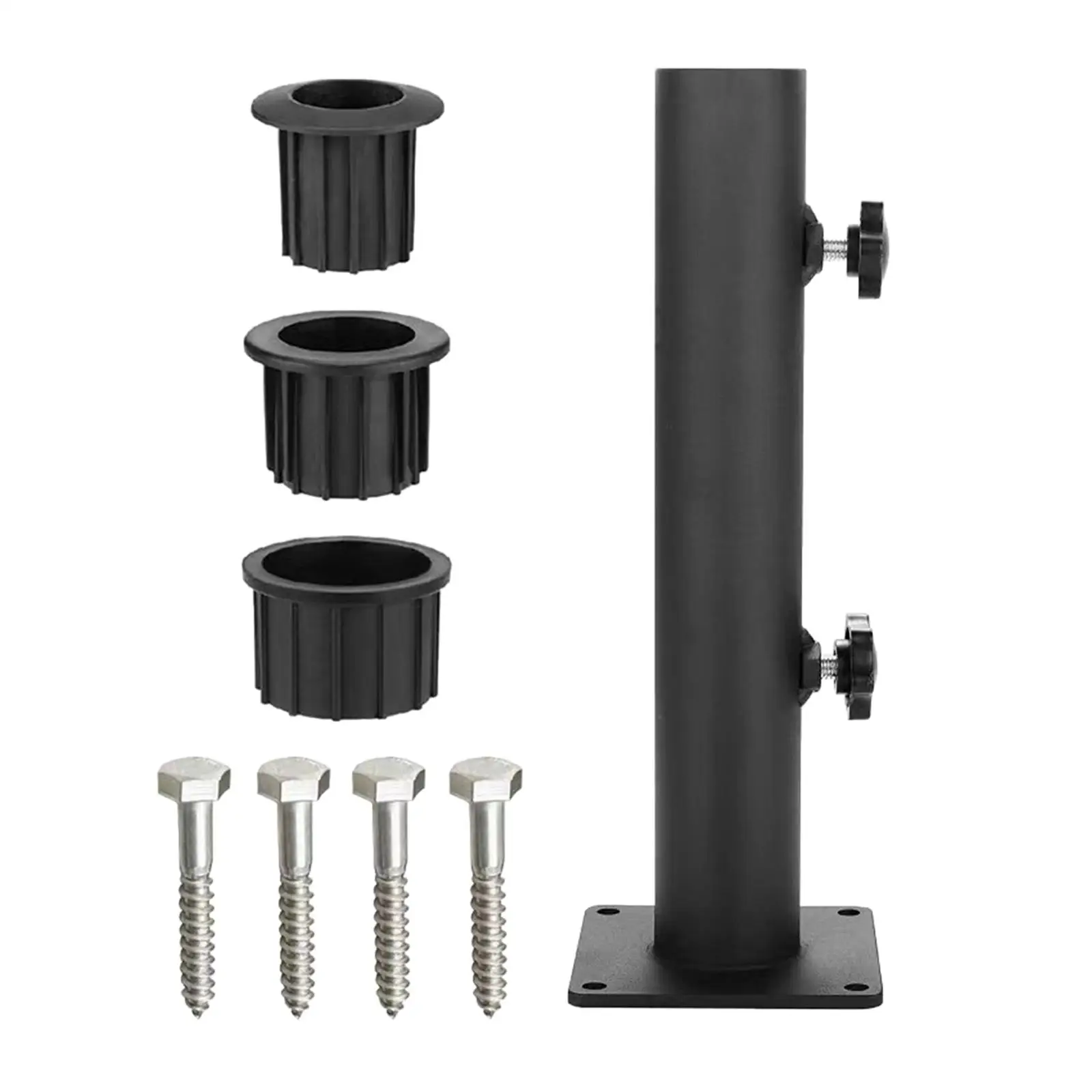 Umbrella Base Stand Easily to Install Strong Heavy Duty Hand Knob Patio Umbrella Stand Mount for Outside Courtyard Patio Outdoor