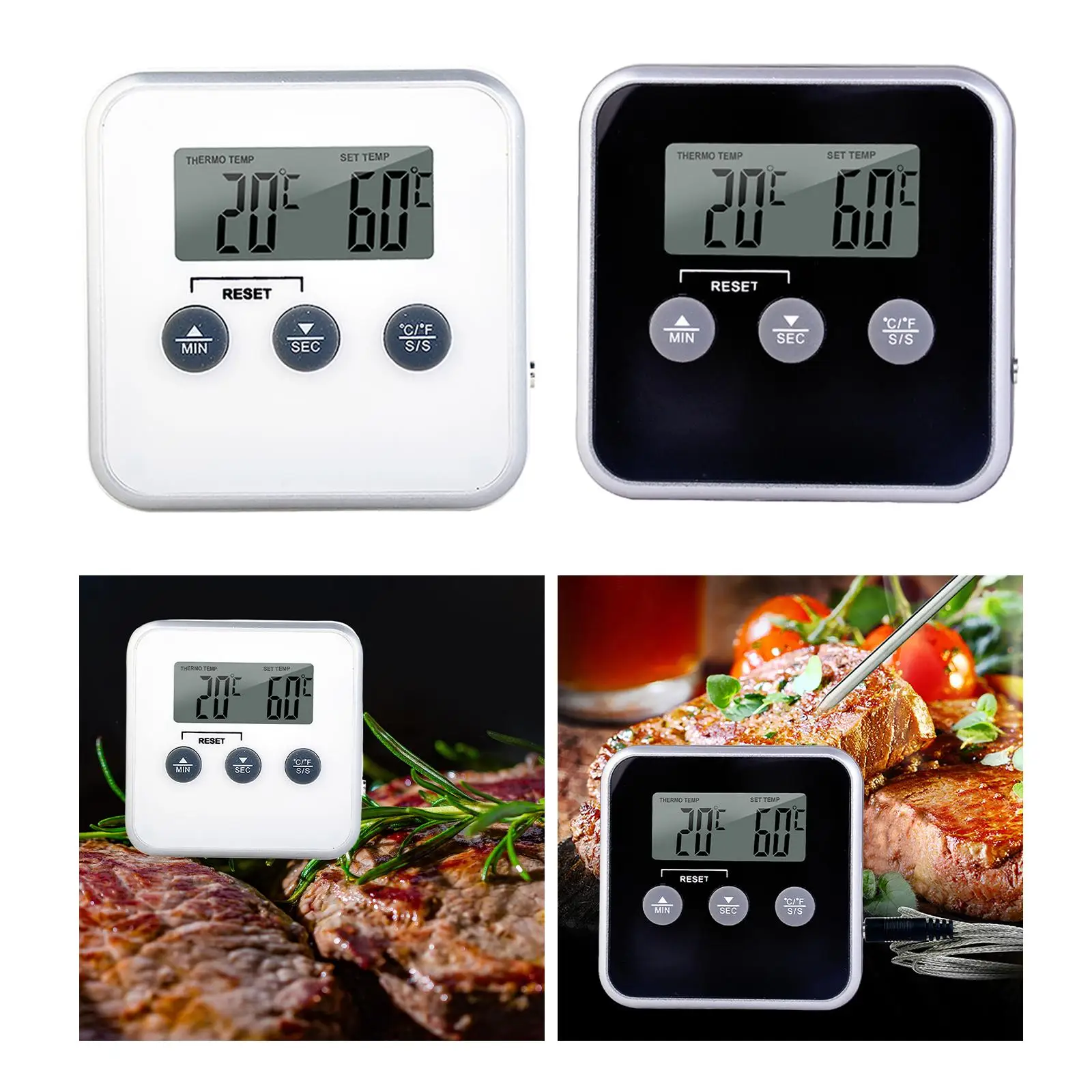 Professional Digital Meat Thermometer Instant Read Food Probe for Oven BBQ